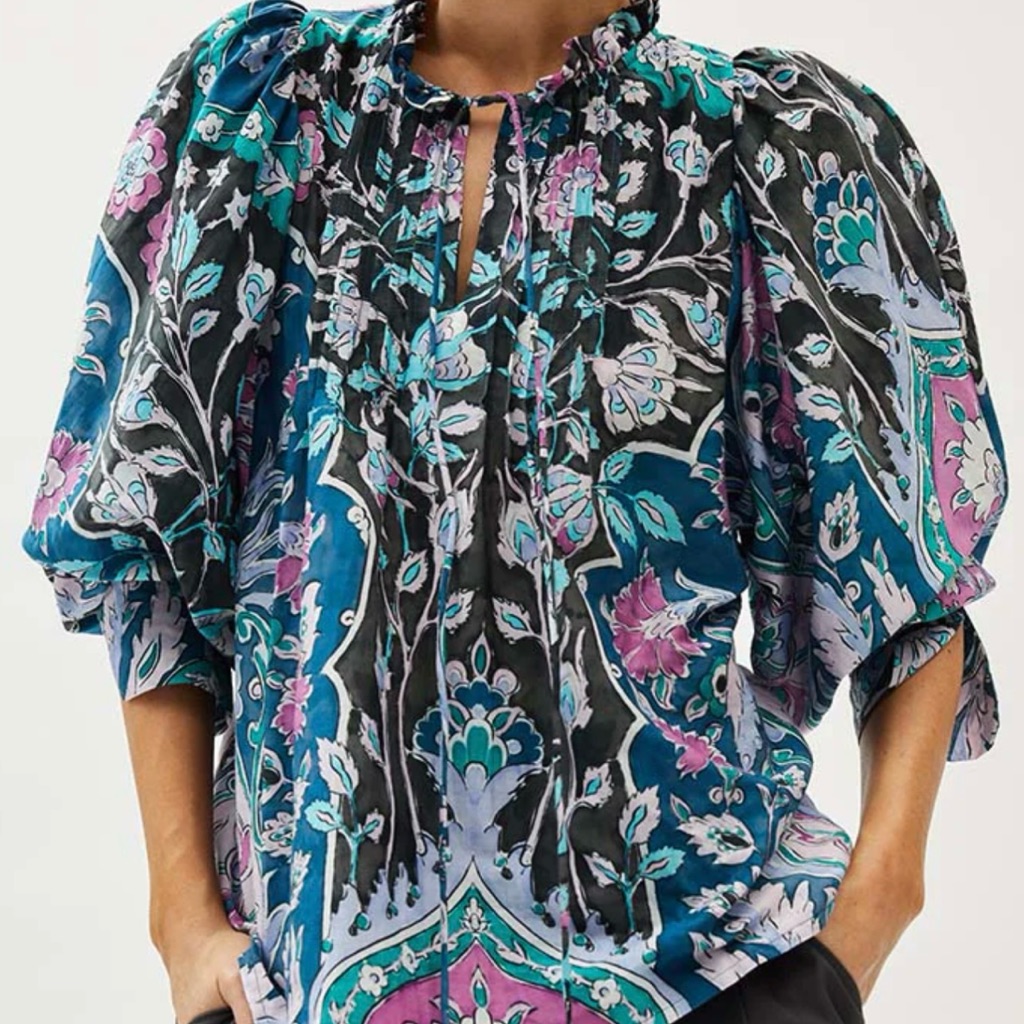 Mariacher Algae Floral Patterned Blouse - Multi Colored